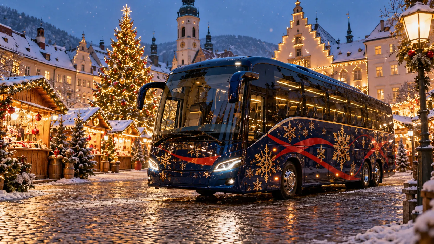Noleggio pullman per i mercatini di Natale: magia e comfort in gruppo